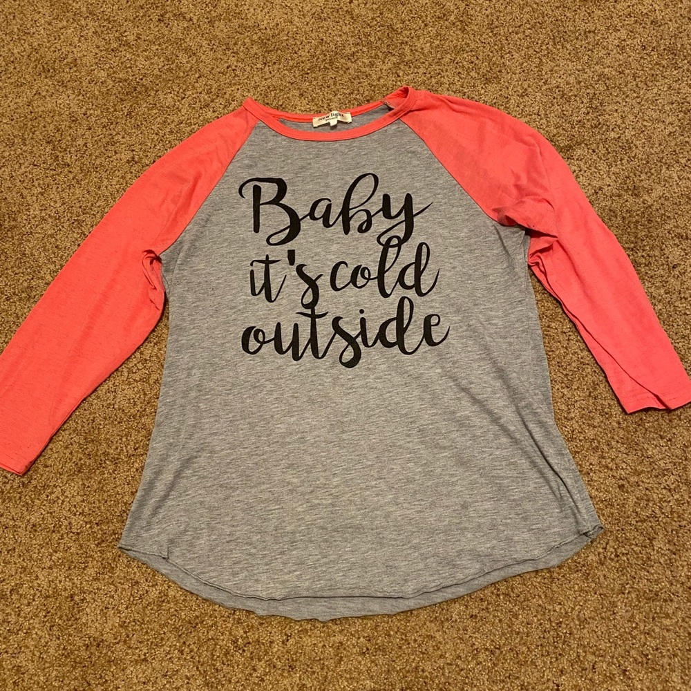 Baby it’s cold outside raglan top
